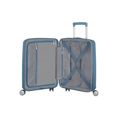 American Tourister Maleta de cabina Soundbox Spinner 55 cm 55x40x20 cm 4 ruedas Azul piedra American Tourister Maleta de cabina Soundbox Spinner 55 cm 55x40x20 cm 4 ruedas Azul piedra
